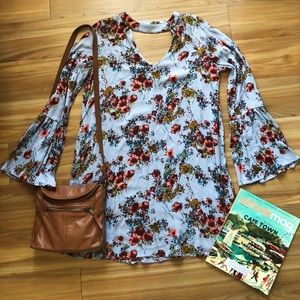 Mossimo Supply Co Light blue floral dress